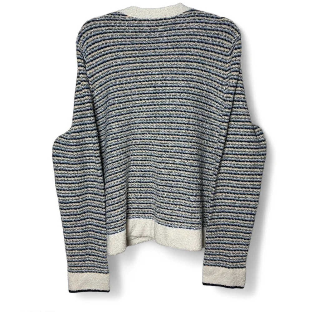 Liz Claiborne Striped Knit Cardigan Sweater XXL Preppy